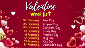 The 2024 Valentine Week List