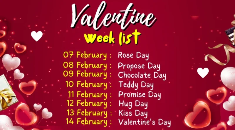 The 2024 Valentine Week List